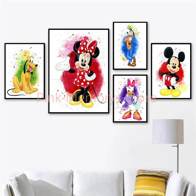 ディズニーダイヤモンド塗装5d漫画ミッキーマウスとドナルドダックダイヤモンド刺繍水彩壁画モザイク写真家の装飾 Diamond Painting Cross Stitch Aliexpress