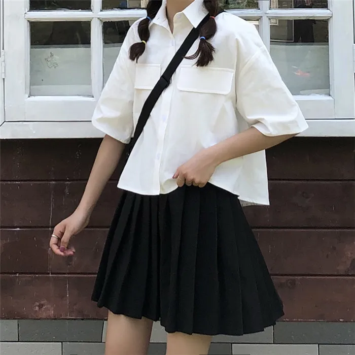 

2019 japanese school uniform sailor suit students school uniform Navy style Students clothes jk japanese seifuku bow skirt shirt