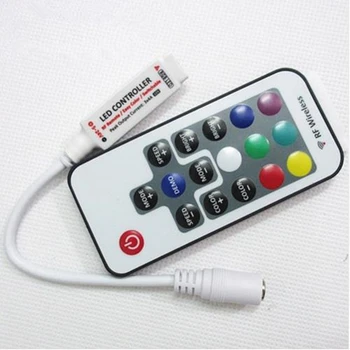 

best price 1 pcs 17keys Advanced LED Controller Mini RF Wireless Remote LED RGB Controller
