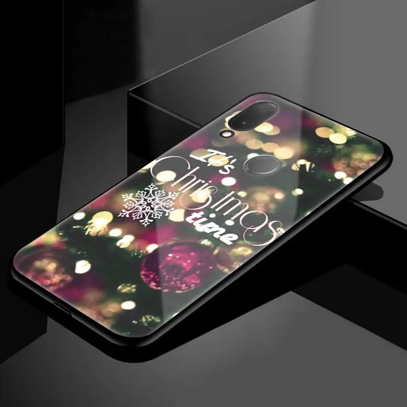 Чехол из закаленного стекла с рождественским оленем для huawei Honor Play 8X Y9 mate 20X30 Lite P10 P20 P30 Pro P Smart Nova 3 3i - Цвет: sdziqiu