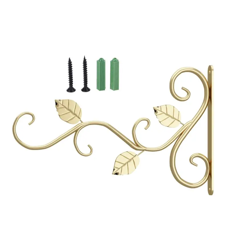 European Style Wall Hanging Flower Pot Support Bracket Hook Iron Hanger Plants Holder Balcony Home Decoration