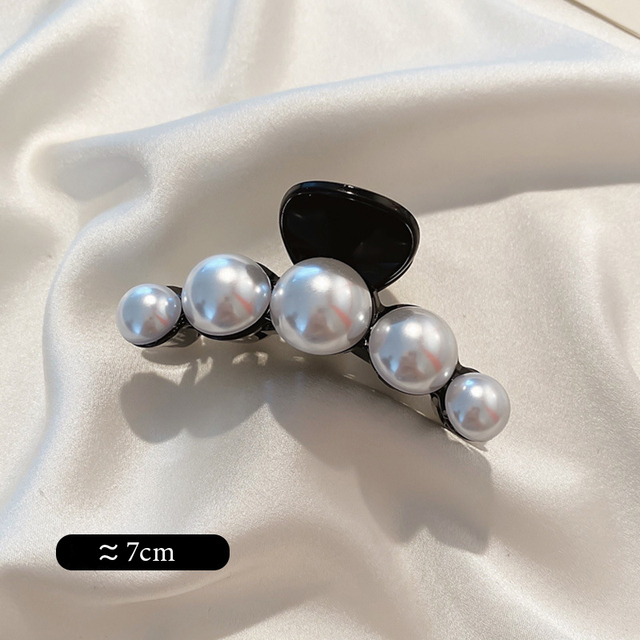 Pearl Hair Claw For Women Ladies Makeup Hair Barrettes Hair Accessories Korean Cross Crab Hair Clip Fashion Girl Headwear