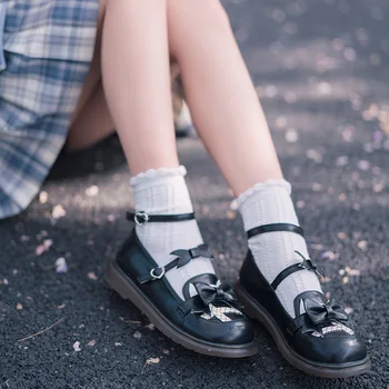 

Solid Sock for Woman Crew Lolita Sweet Ladies Socks Japanese Sox Breathable Warm Cotton Harajuku Winter Female Trendy Calcetines