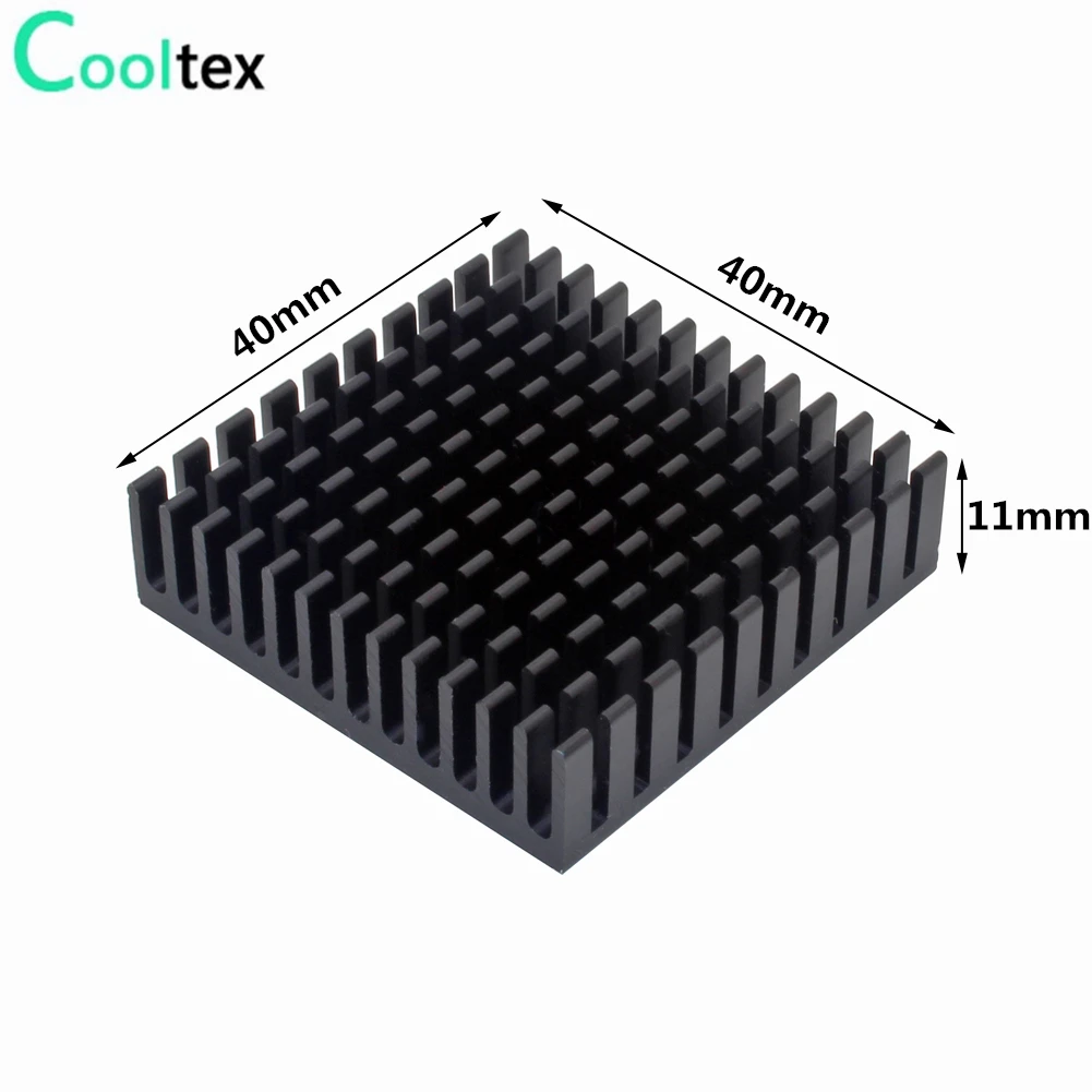 Dissipador de Alumínio para Chip Eletrônico ic Led Dissipador de Calor Radiador Refrigerador Tap Condutiva Térmica Pcs 40x40x11 mm - Imagem 3