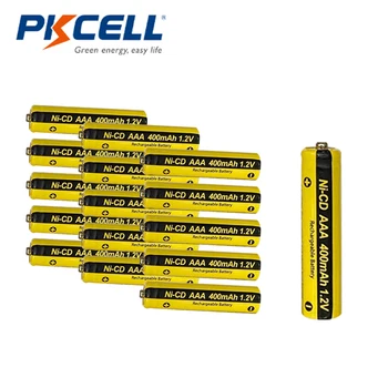 

16PCS PKCELL AAA battery 400mah aaa nicd 1.2v battery rechargeable batteries indurstry for solar light garden lamp light