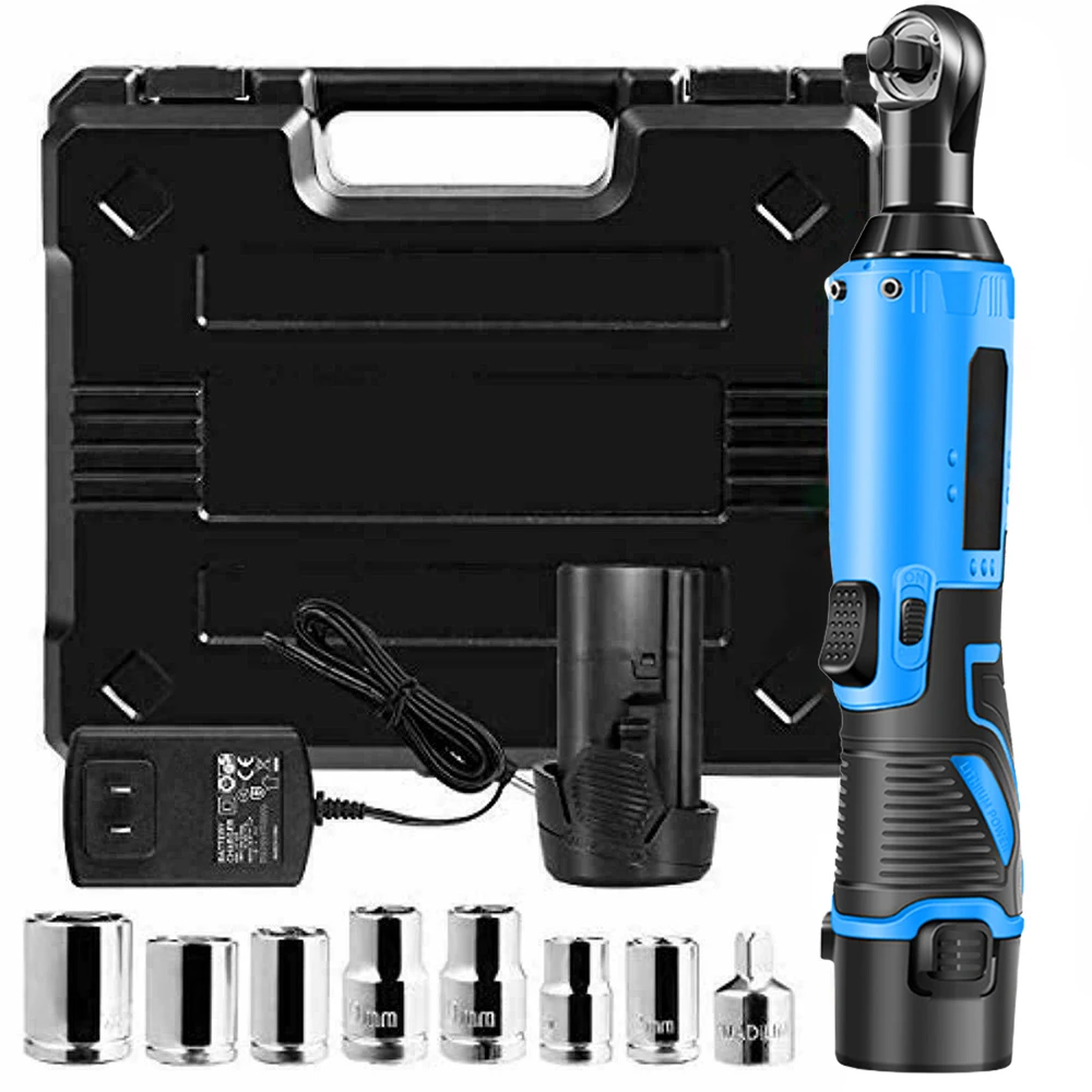 TACKLIFE 12V электрический гаечный ключ Набор 3/8 беспроводной Трещоточный ключ аккумуляторные леса 65NM крутящий момент Трещотка с розетками инструменты
