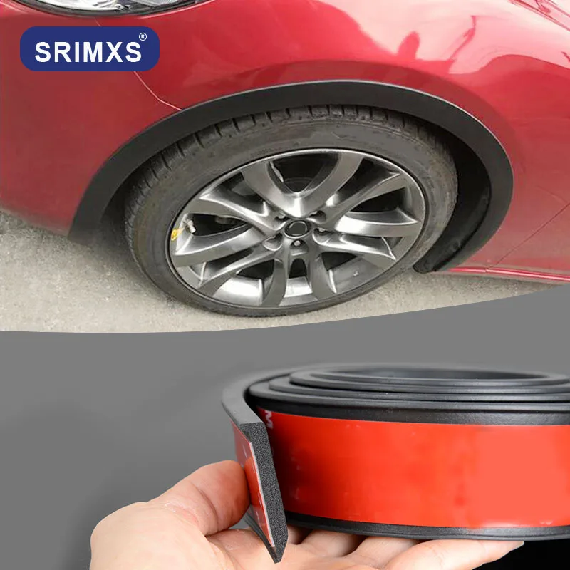 

2pcs Universal Rubber Car Wheel Arch Protection Moldings Anti-collision Mudguard Auto Wheel Protection Wheel Sticker Accessories