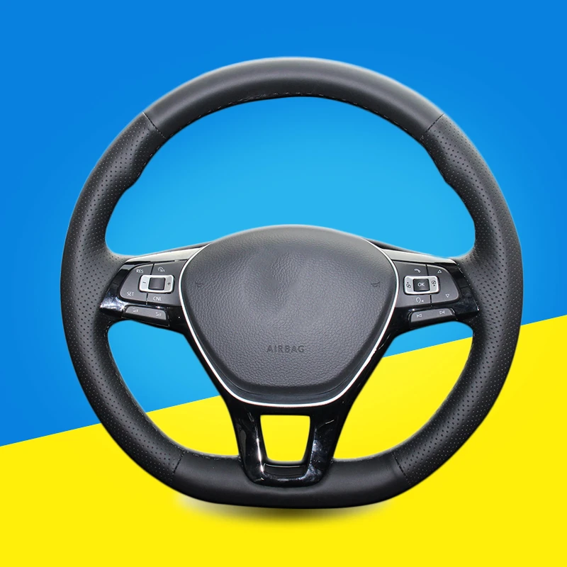 Оплетка автомобиля на рулевом колесе Крышка для Volkswagen VW Golf 7 Mk7 Polo Jetta Passat B8 Tiguan Sharan