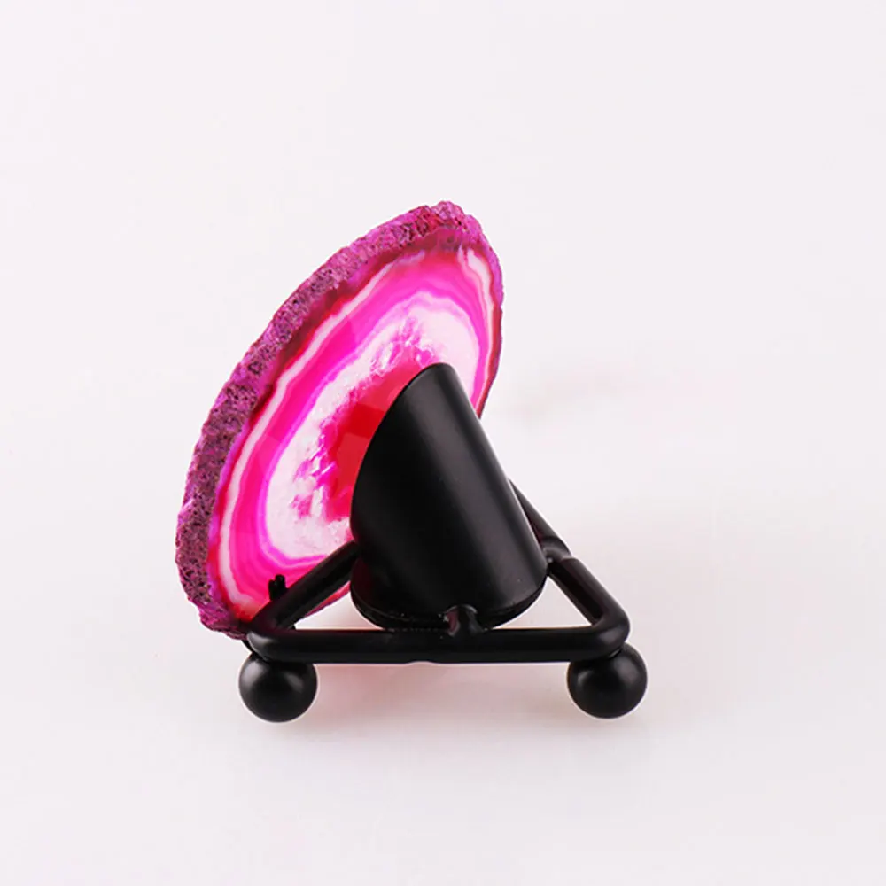 

LED Night Light Novely Agate Stone Slice Light Decoration-Dyed Purple Mineral Rock Geode Druzy Slice Desk Table Lamp For Home