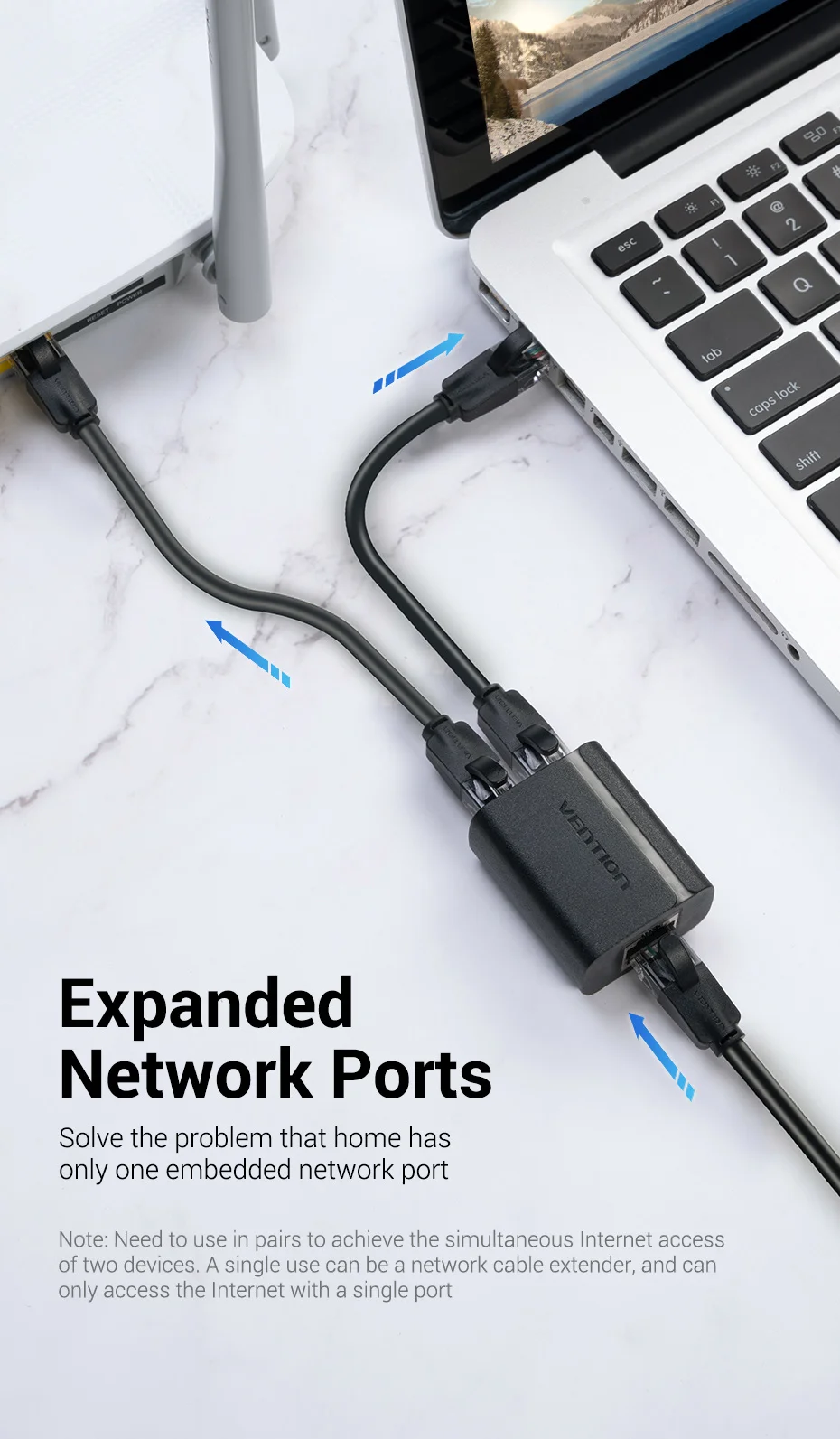 Adaptador do conector do divisor do ethernet,