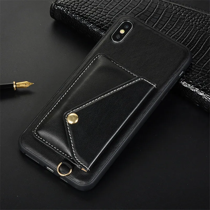 Кожаный чехол для карт Tikitaka для iPhone X, XR, XS, Max, 8 Plus, чехол s, твердый, с ремешком, кошелек, чехол для iPhone XS, 6, 6splus, 8, 7 Plus