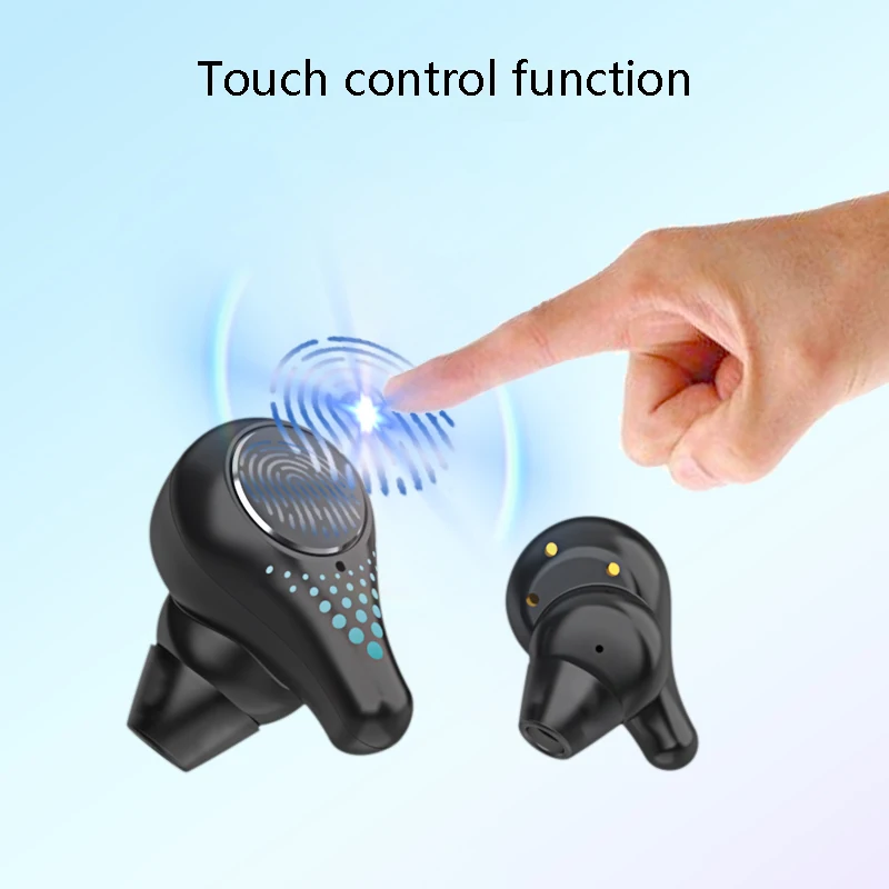 T8 Bluetooth Headset TWS Bluetooth 5 0 Binaural Stereo Sports Digital Display Charging Warehouse Wireless Headset