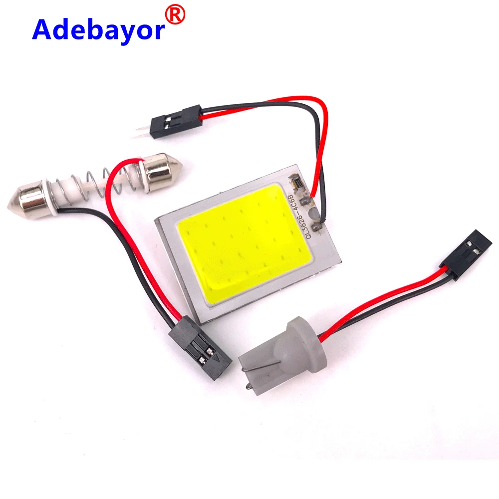 100 шт белая гирлянда T10 W5w Cob 24SMD 16SMD 48SMD автомобильная светодиодная панель для автомобиля, автомобильная внутренняя лампа для чтения, купольный светильник DC 12v - Испускаемый цвет: 24smd white