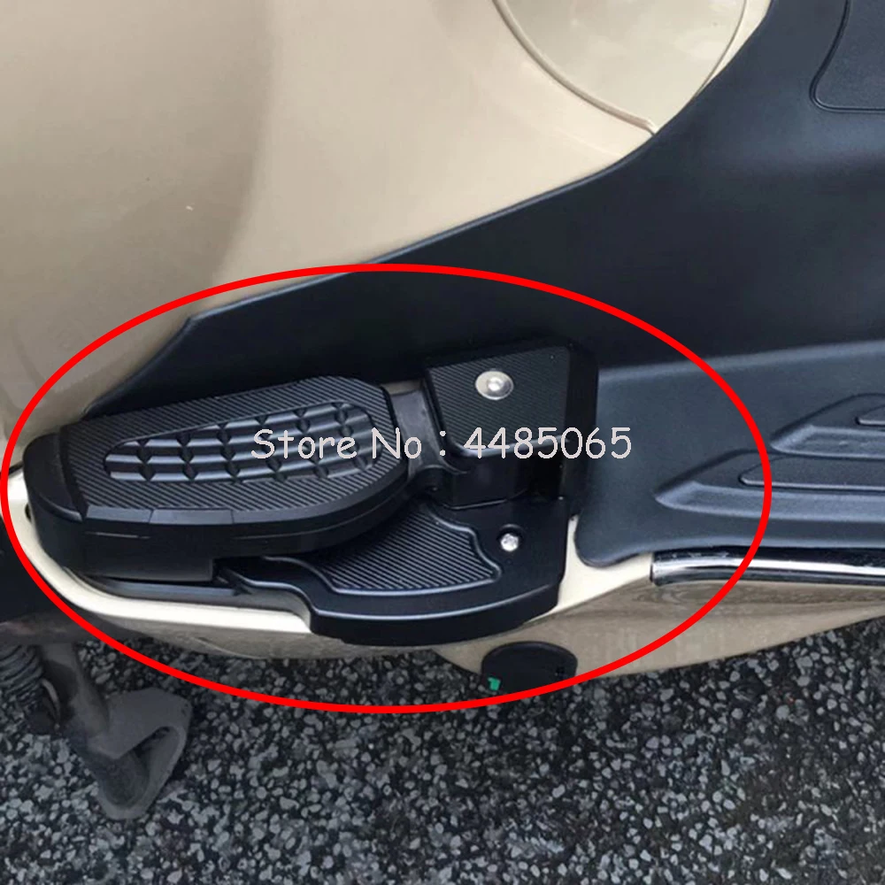 Подножка мотоцикла задний пассажирских подножка шаги складной педали для скутер Vespa Primavera Sprint 150