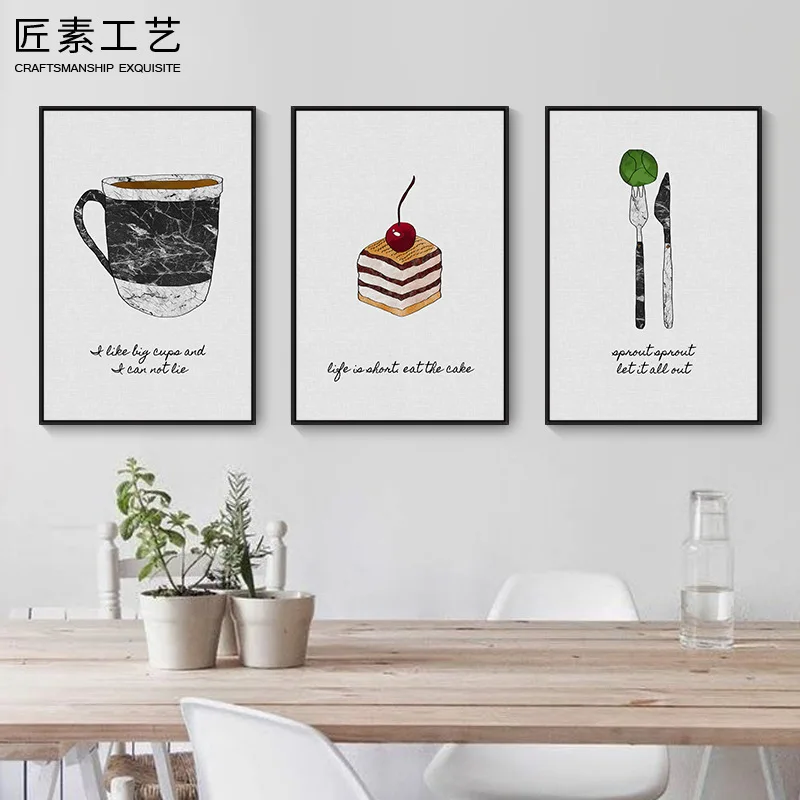 

Northern European-Style Restaurant Mural Fruit Food Simple Modern Decorative Picture INS Style Can Block Electric Meter Box Hang