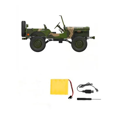 With One battery Eachine EC01 1/10 2,4G 4WD 4,8 V 500mAh батарея RC автомобиль джедай транспортер камуфляж военный грузовик RTR игрушки - Цвет: With One battery