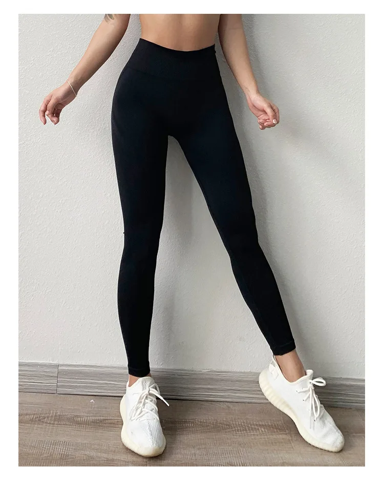 Женские энергетические бесшовные брюки для йоги с контролем живота, супер эластичные колготки для спортзала, спортивные Леггинсы с высокой талией, штаны для бега