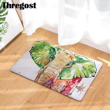 

Home Decoration Doormat Cartoon Elephant Printing Flannel Floor Mat Non-slip Mat Christmas Hall Rug Welcome Carpet Door Mats