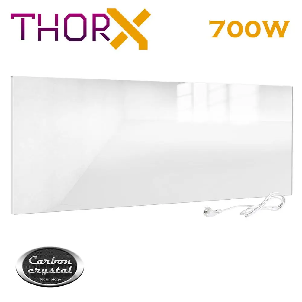 ThorX A700-W инфракрасная панель нагревателя 700 Ватт 60x120 см белая стеклянная углеродистая кристаллическая технология
