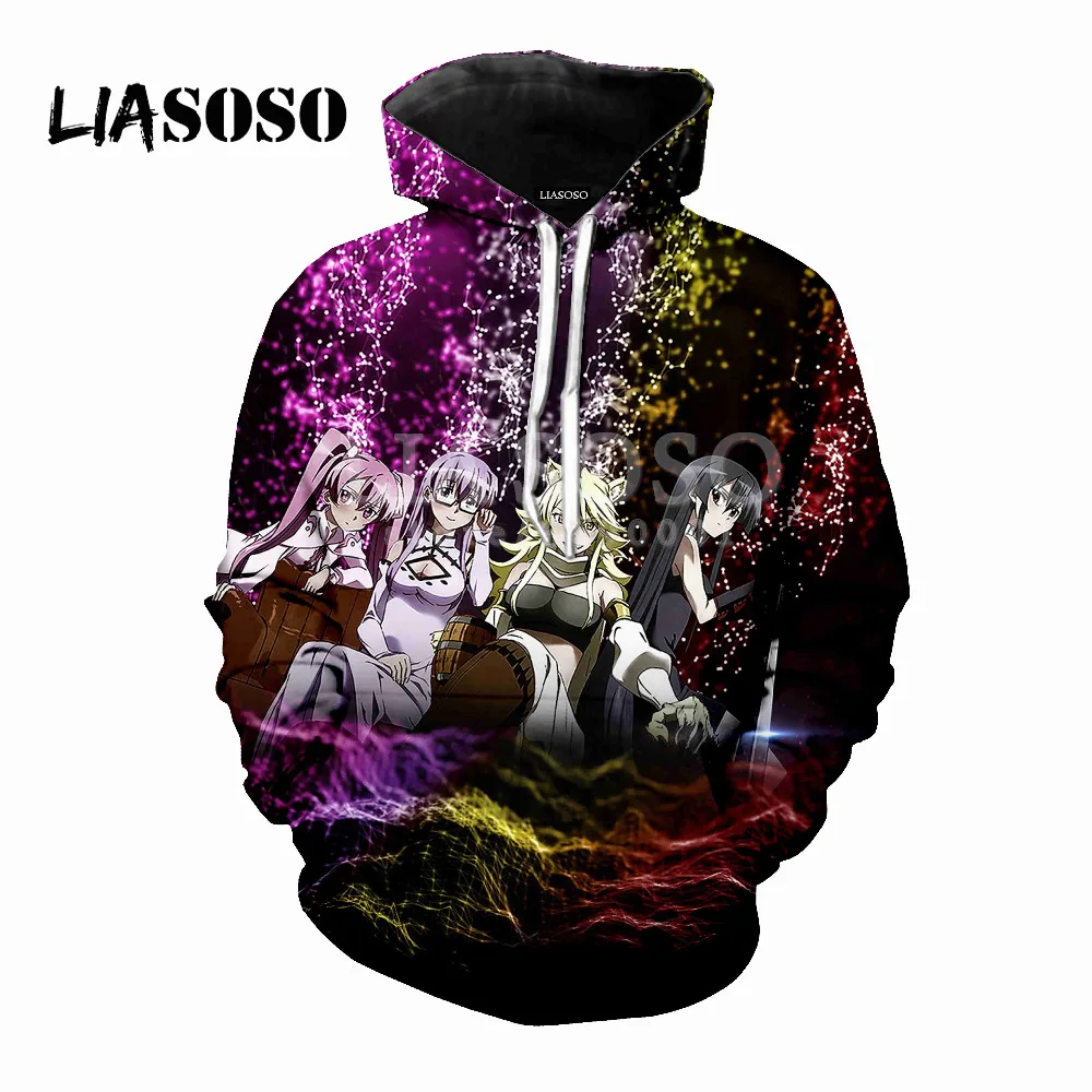 LIASOSO 2021 Anime Akame Ga Kill Fashion Casual 3D Print Women Men Hooded Hoodies Sweatshirts Pullover Harajuku Hip Hop X0574