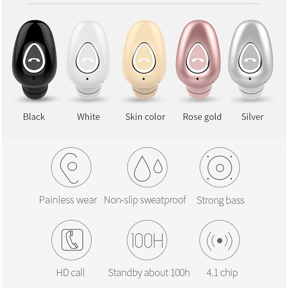YX01 Mini Bluetooth 4,1 наушники стерео наушники-вкладыши мини-наушники Talk одиночные наушники спортивные наушники