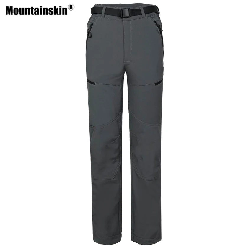 Mountainskin, мужские флисовые Походные штаны, для спорта на открытом воздухе, Осень-зима, штаны для альпинизма, кемпинга, треккинга, весенние мужские брюки, VA497