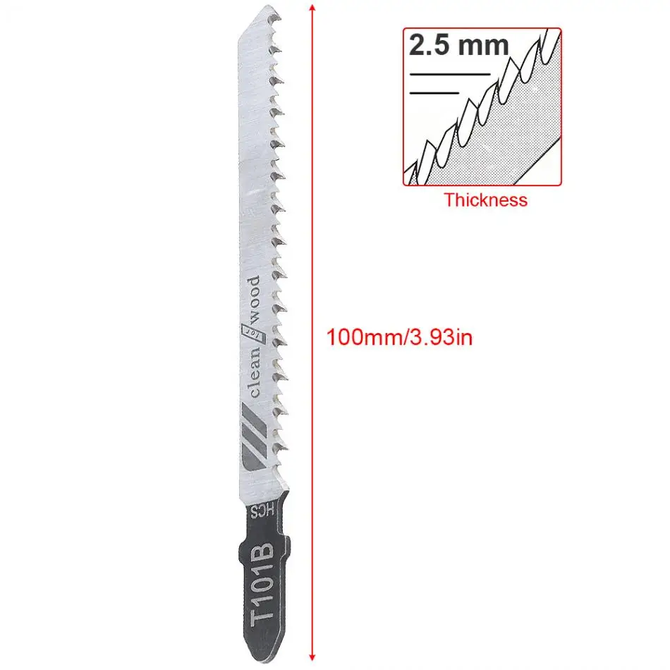 5pcs/lot T101B/T101BR/T101D 100mm High-carbon Steel Reciprocating Saw Blades Straight Cutting Jig Saw for Woodworking / Plastic