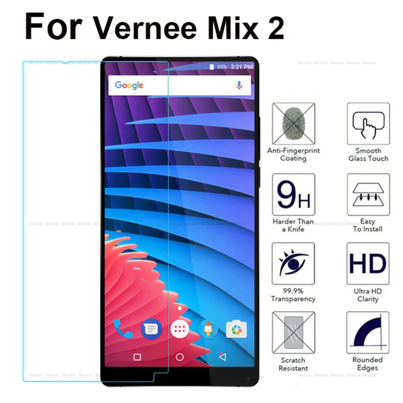 Для Vernee Mix 2 противоударное закаленное стекло Оригинал 9H Защита экрана для VERNEE V2