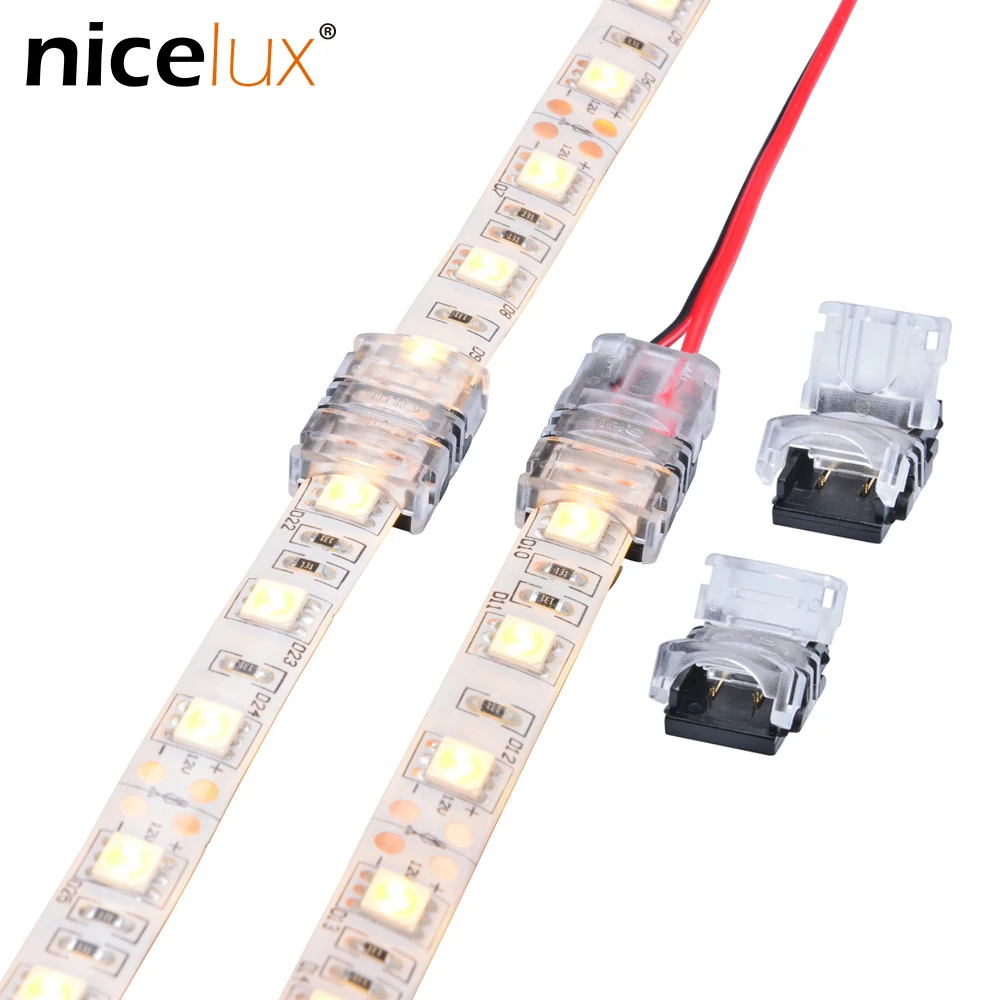 5pcs/lot 2pin 3pin 4pin 5pin Led Strip Connector For Single Rgb Rgbw Color  3528 5050 Led Strip To Wire Connection Use Terminals - Connectors -  AliExpress