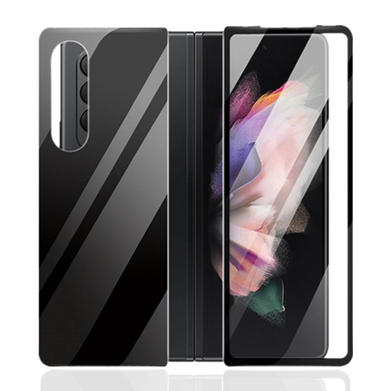 Front + Back 3D Tempered Glass For Samsung Galaxy Z Fold 3 4 5 6 7 5G ...