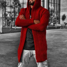 New collections Sweaters for Men Winter Warm Knitted Men Slim Sweaters Autumn Hooded Thick Coat Mens Cardigan Clothing XXXL