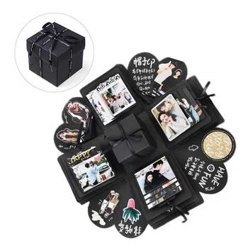 

DIY Explosion Box Gift Surprise Love Paper Box Package Handmade Memory Scrapbook Photo Album Wedding Anniversary Birthday Gifts