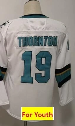 Все Прошитые Молодежные Детские трикотажные изделия Brent Burns Erik Karlsson Joe Thornton Logan от кутюр Joe Pavelski Evander Kane - Цвет: Серый