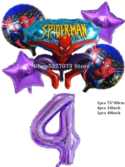 6 шт. супергероев шар детский день рождения предлагает 40 дюймов 1 2 3 4 5 6 7 8 9 цифровой Воздушный Шар Детские игрушки День рождения де