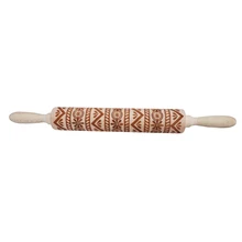 Рождественская тисненая скалка для выпечки печенья инструмент для приготовления лапши печенье, фондан, пирог, выгравированный тесто роллер олень цветок