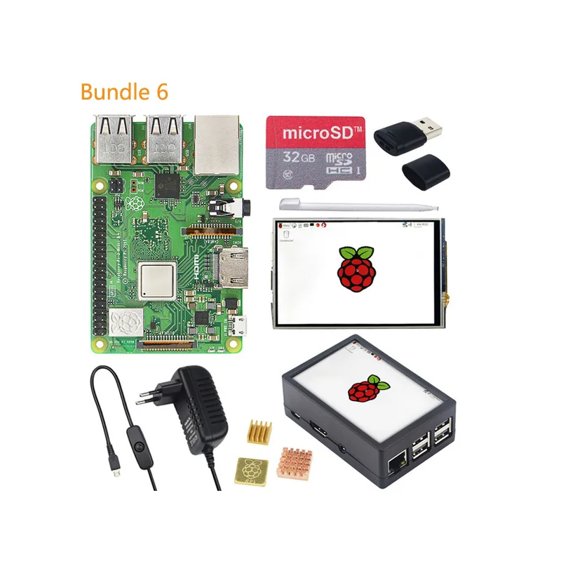 Raspberry Pi 3 Model B+ 3,5 дюймовый сенсорный ЖК-дисплей+ ABS чехол ...
