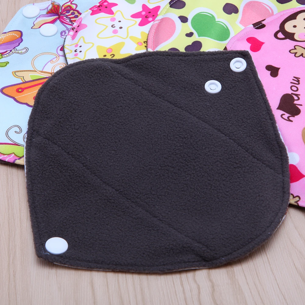 7*7 Inch Menstrual Pads Reusable Washable Bamboo Cloth Sanitary Maternity Minky