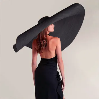 

Summer Large Brim Straw Hat Floppy Wide Brim Sun Cap Bowknot Beach Foldable Hats New 2020 Hats For Women Foldable Cap Cover F627