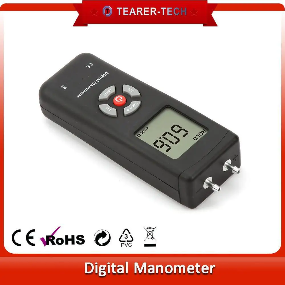Digital Manometer Air Pressure Meter Pressure Gauges Handheld U Type Differential Pressure Meter