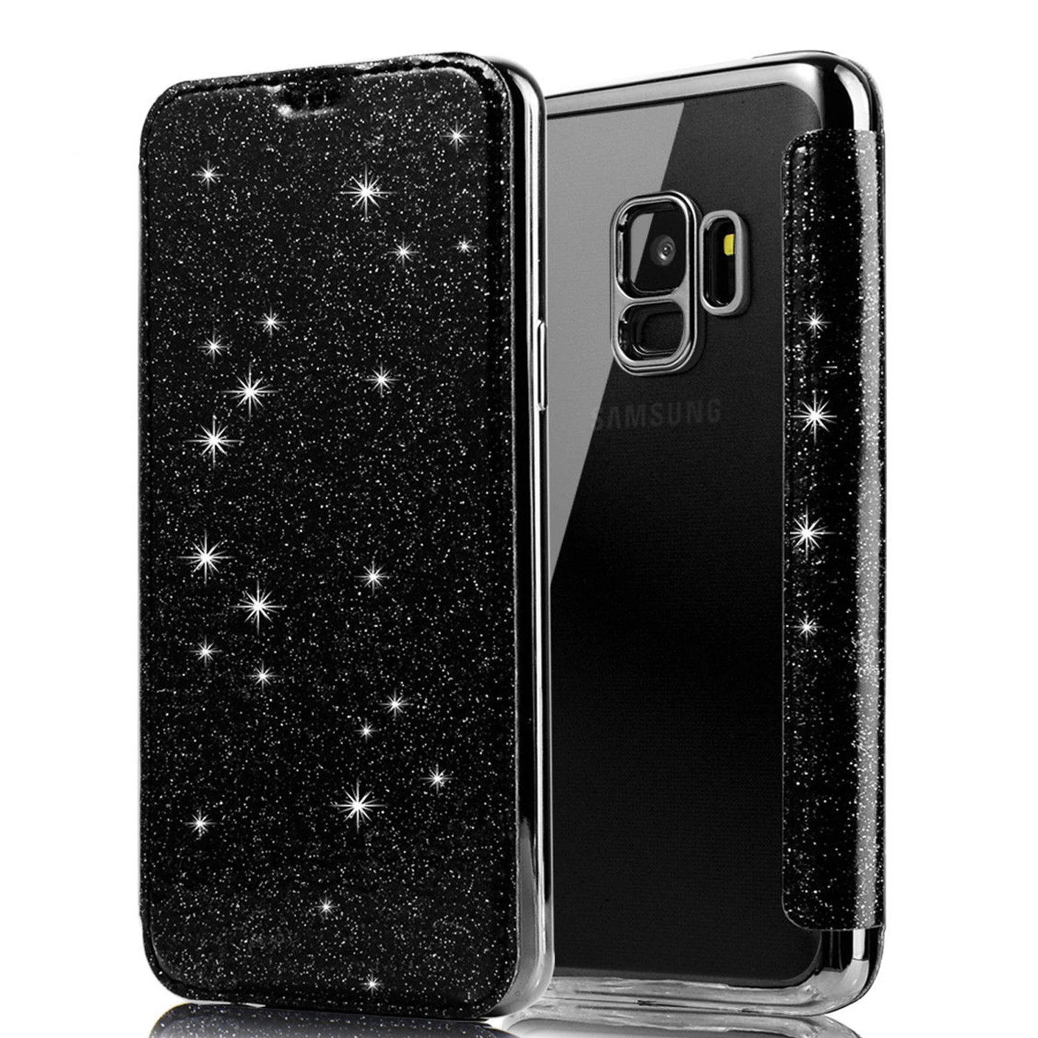 Для samsung Galaxy S8 S9 S10 Plus S10e чехол роскошный блестящий Флип кожаный чехол для samsung Note 10 Plus 8 9 кошелек с отделением для карт