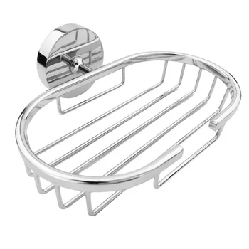 

Dish Rack Bathroom Durable Silver Soap Holder Drain Wall Mount Rustproof Toilet Storage Shelf Stainless Steel Easy Install