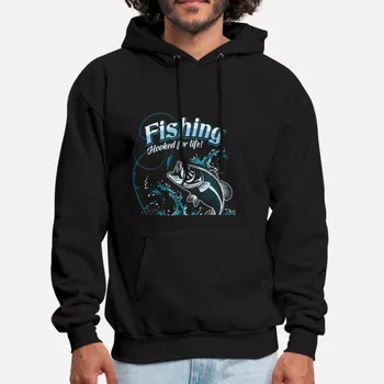

Fishing Hoodie Fishing Fish Hook Apparel Walleye Carp Hunting Bait Fisherman Apparel Largemouth Bass
