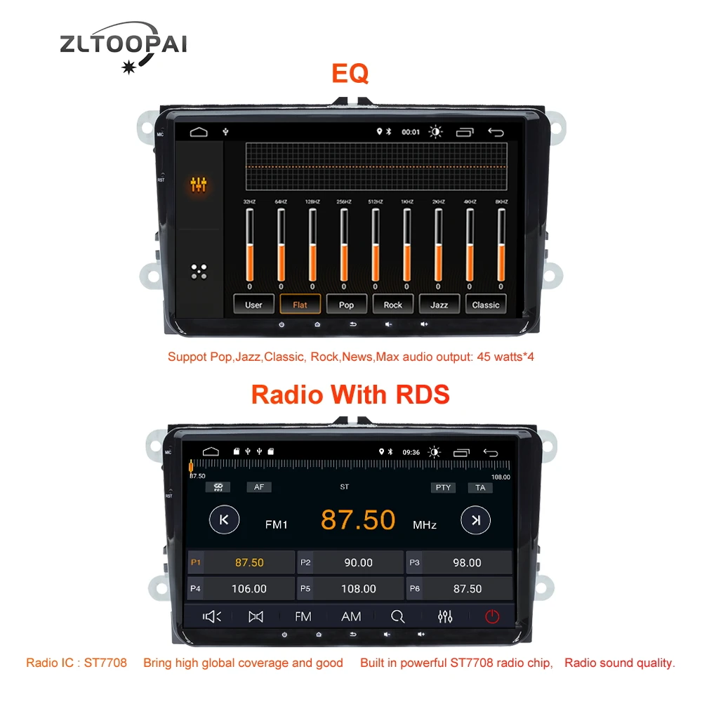 ZLTOOPAI ips автомобильный мультимедийный плеер Android 10 авто радио для Skoda Seat Volkswagen VW Passat B7 POLO GOLF 5 6 Стерео gps