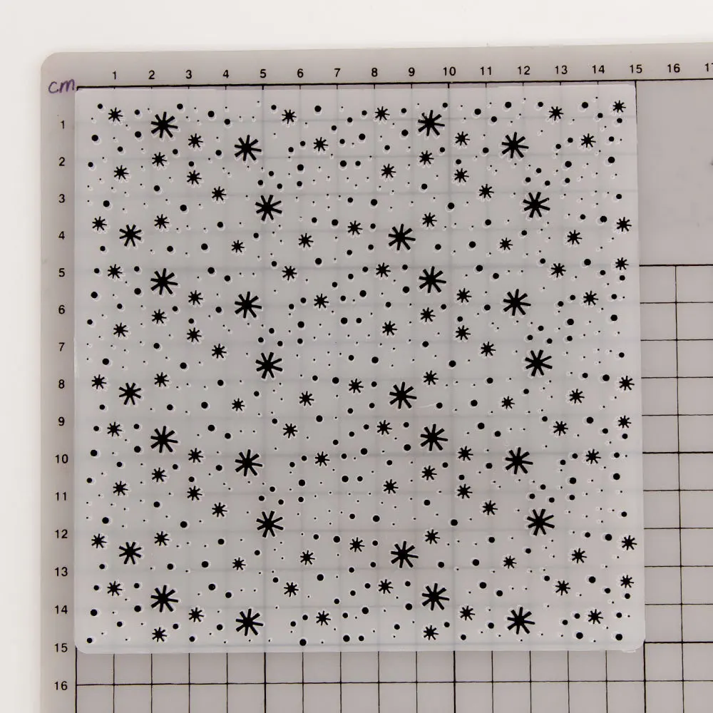 Snowflake Point Embossing Folders for File Papers Photo Album Stencils Cards Making Template 3D Scrapbooking Cutting Dies Plastic Embossing Folder Embossing Folder