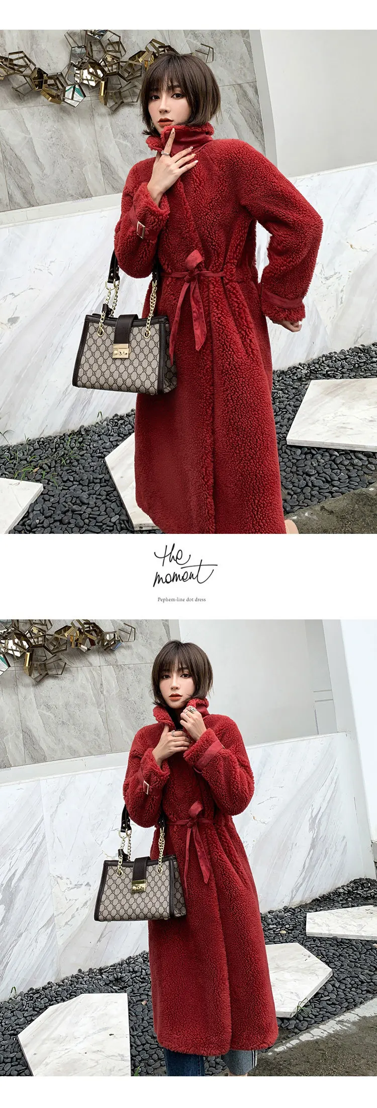 Adohon Женское пальто повседневная верхняя одежда зимняя одежда Дамская мода теплые шерстяные Длинные куртки женские элегантные двубортные