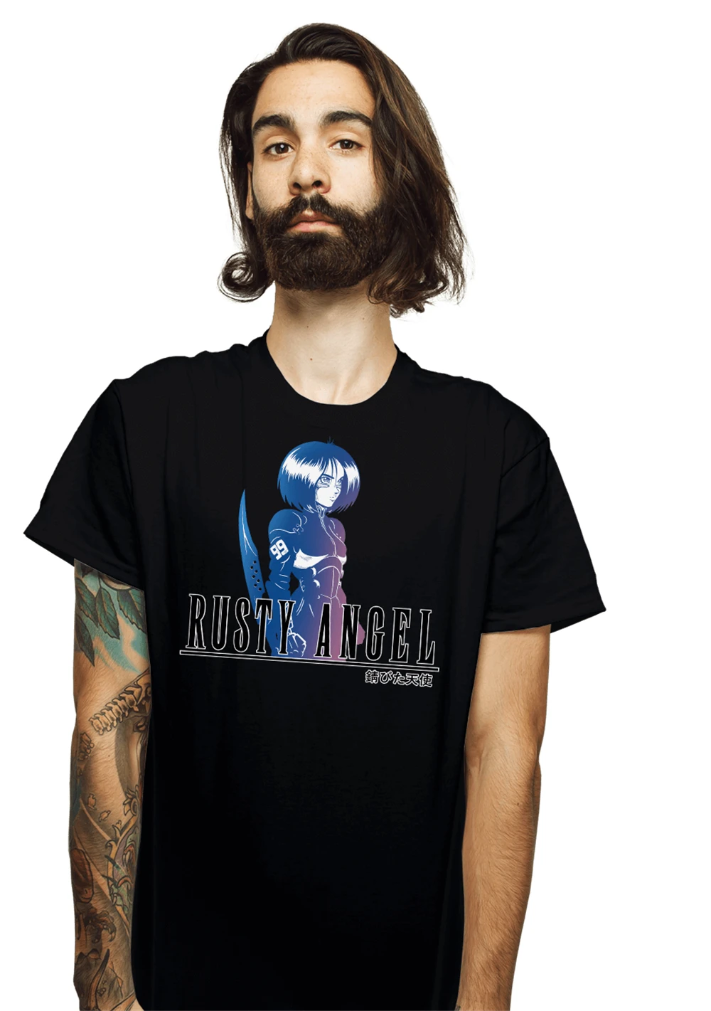 Ржавый Ангел битва Алита манга черная футболка Colorful Rosa Salazar цветная |