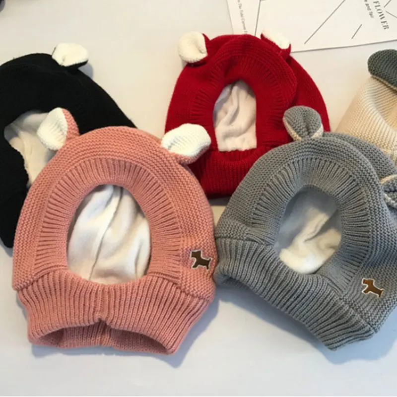 Cute Baby Girls Winter Hats Knitting Rabbit Ears Earmuffs Cap Windproof Keep Warming For Infant JS24