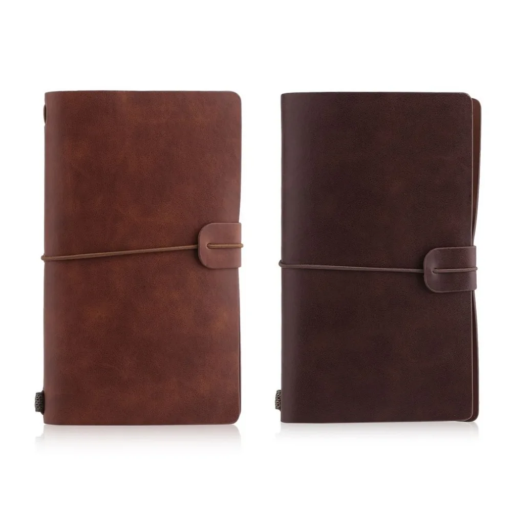 Vintage Hardcover Notebook Spiral Faux Leather Composition Note Book For Students Business Notes Dairy Notebooks Making Notes