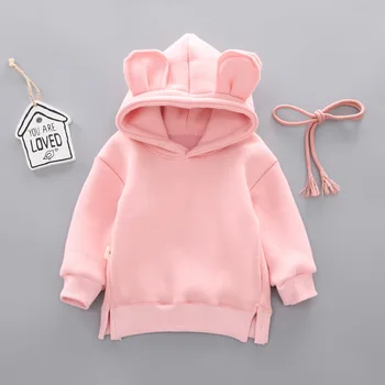 

New Baby coat Toddler Baby Kids Boy Girl clothes Hooded Cartoon Ear Hoodies Sweatshirt Tops clothes roupa infantil drop shiping