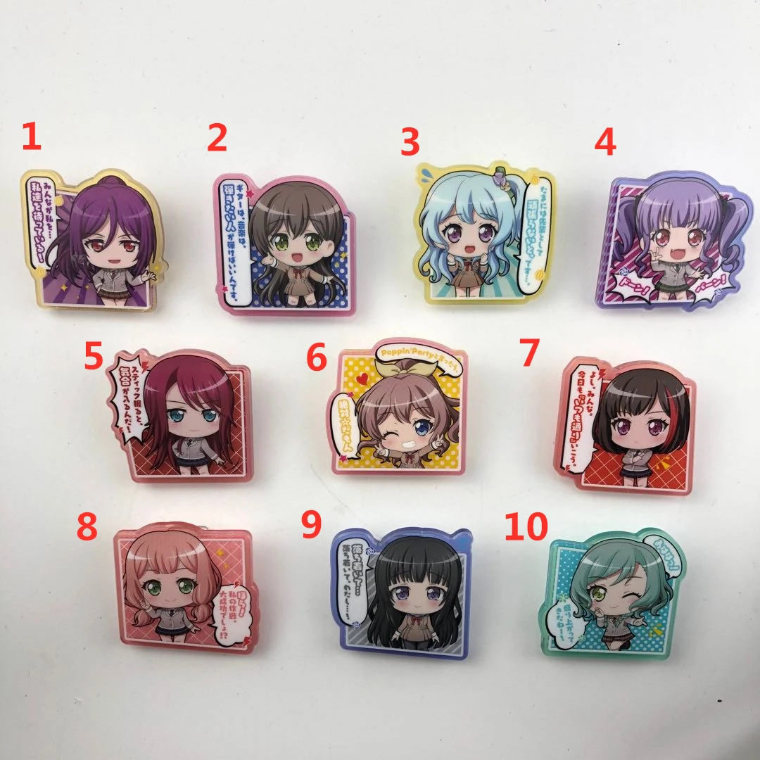 Anime BanG Dream Acrylic Keychain Key Ring Race Straps Cosplay 